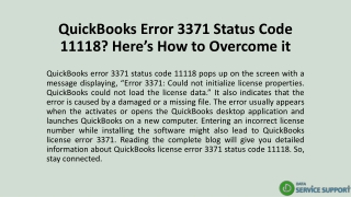 quickbooks error 3371 status code 11118 here s how to overcome it