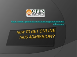 How to Get Online NIOS Admission?