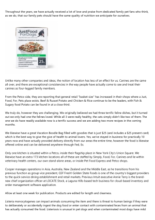 Just Food For Dogs Brings Nutritious Canine Food To Del Mar ...