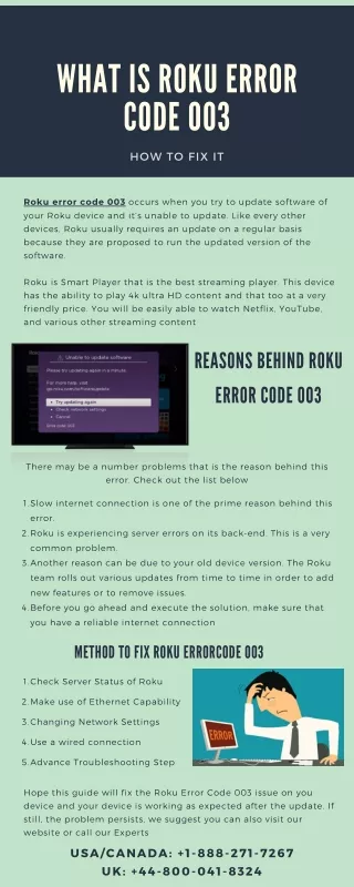 wh a t is roku error code 003