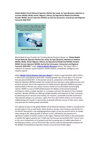 global mobile virtual network operator market