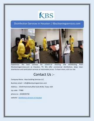 disinfection services in houston
