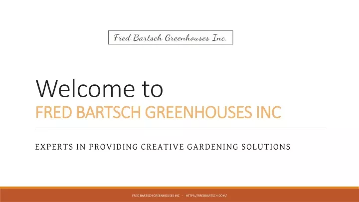 welcome to fred bartsch greenhouses inc