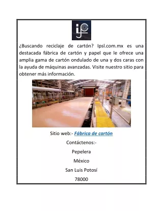 buscando reciclaje de cart n ipsl