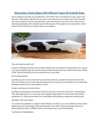 decorating a home space with different types