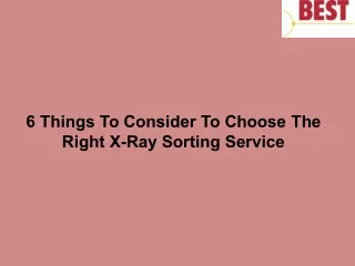 6 things to consider to choose the right