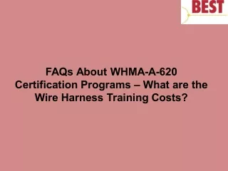 faqs about whma a 620 certification programs what