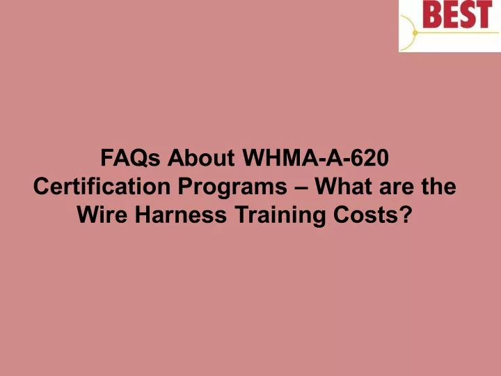 faqs about whma a 620 certification programs what