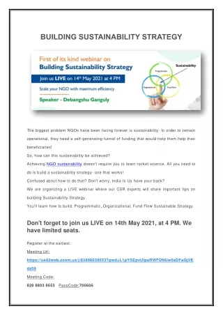 building sustainability strategy