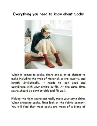 everything you need to know about socks