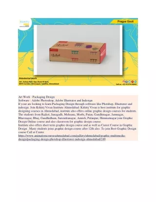 Packaging Design | Graphic Design Course | Ahmedabad Junagadh|
