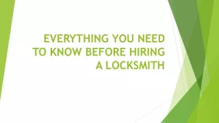everything you need to know before hiring a locksmith