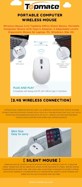 portable computer wireless mouse