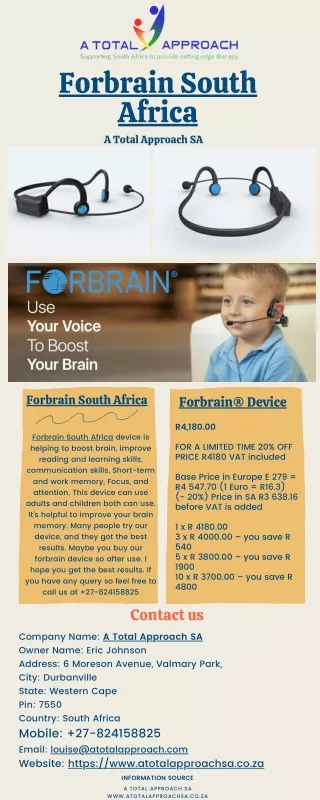 forbrain south africa a total approach sa