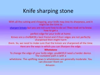 knife sharping stone