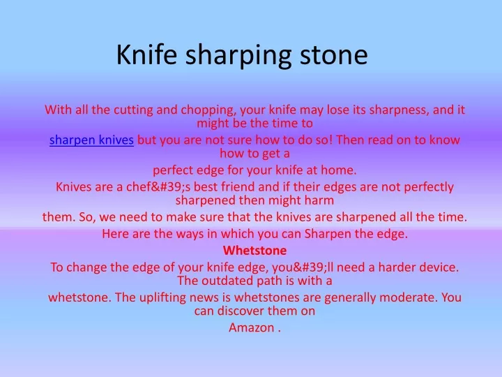 knife sharping stone