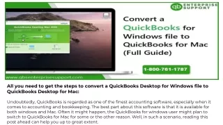 How to Convert a QuickBooks for Windows File to QuickBooks for Mac?