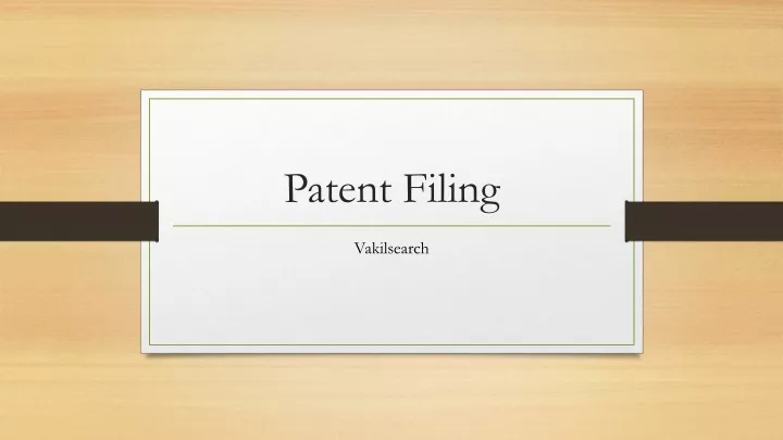 patent filing