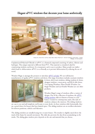 elegant upvc windows that decorate your home