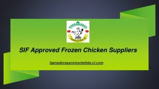 SIF Approved Frozen Chicken Suppliers