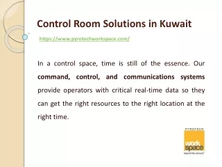 Control Room Solutions in Kuwait