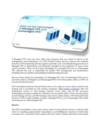 a managed vps saves the time effort and resources