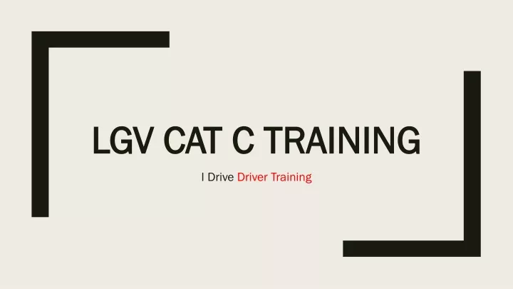lgv cat c training