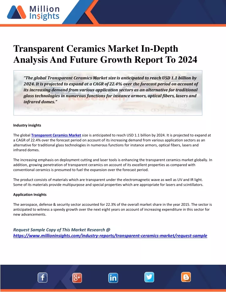 transparent ceramics market in depth analysis