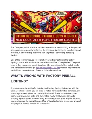 the deadpool pinball machine by stern