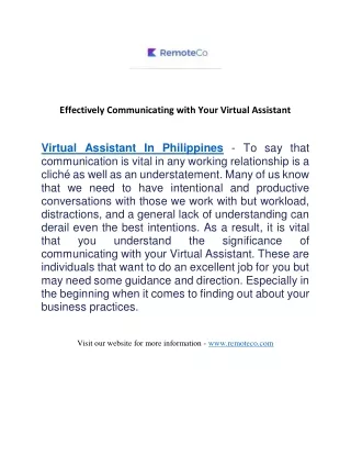 effectively communicating with your virtual