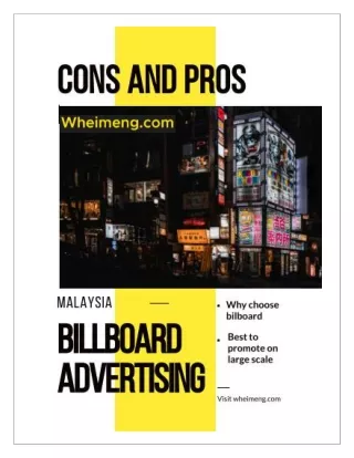 All the pros and cons of Billboard Ads in Malaysia