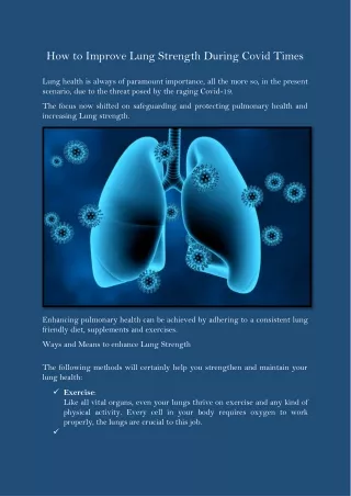 how to improve lung strength during covid times