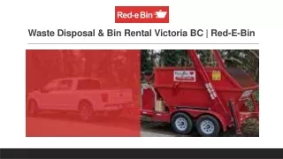 Waste Disposal & Bin Rental Victoria BC | Red-E-Bin