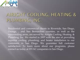 airight cooling heating plumbing inc