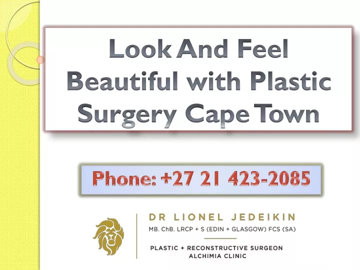 look and feel beautiful with plastic surgery cape town