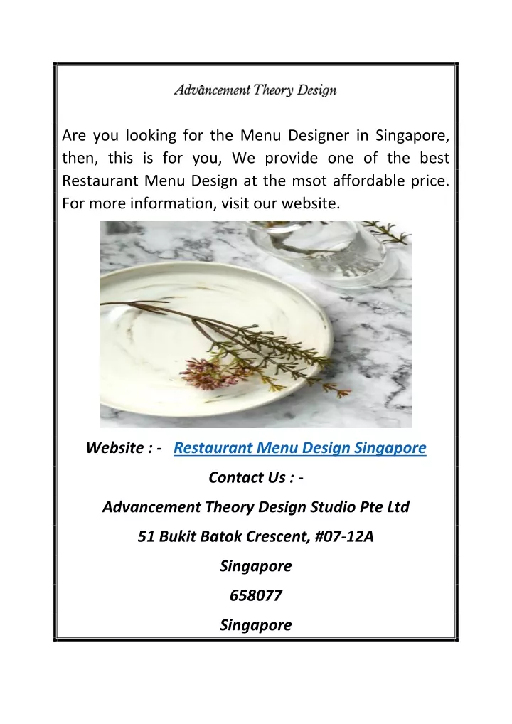 are you looking for the menu designer