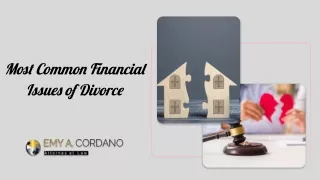 Most Common Financial Issues of Divorce