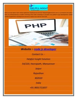 node js developer abhi