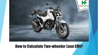 how to calculate two wheeler loan emi