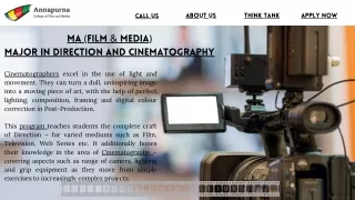 Cinematography Courses, Best Online Filmmaking Courses - Annapurna College of Film And Media