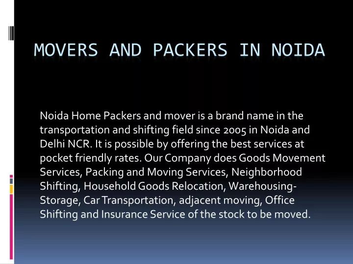 movers and packers in noida