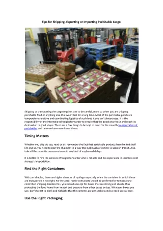 tips for shipping exporting or importing