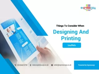 Things To Consider When Designing And Printing Leaflets
