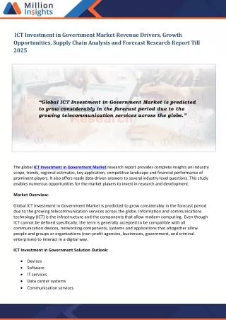 ict investment in government market revenue