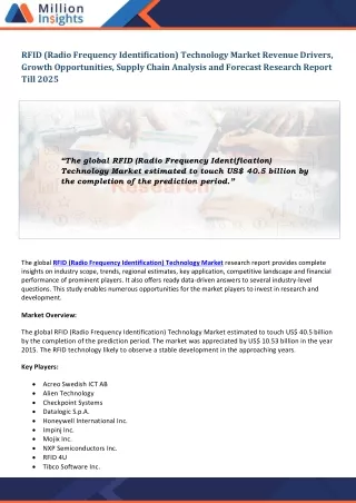 rfid radio frequency identification technology