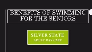 Benefits of Swimming for The Seniors