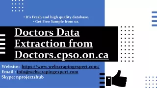 doctors data extraction from doctors cpso on ca