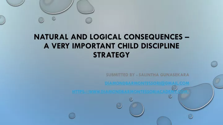 natural and logical consequences a very important child discipline strategy