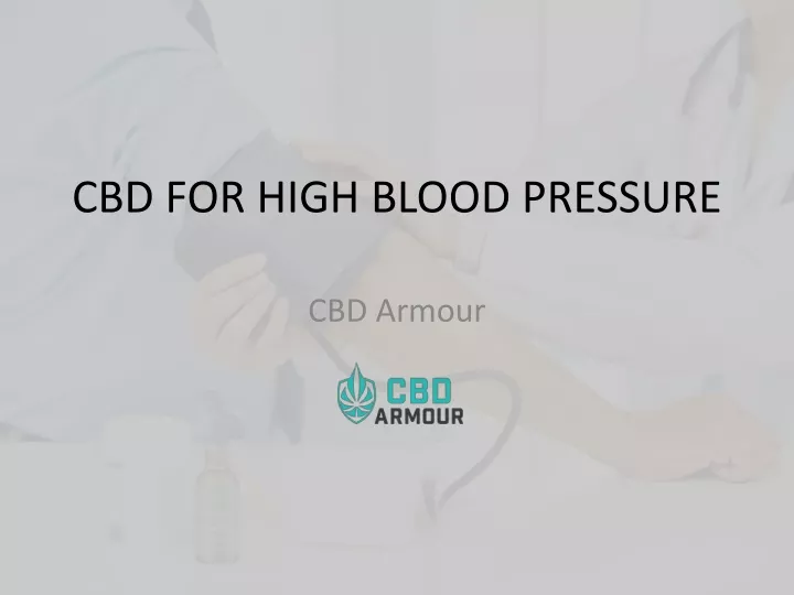 cbd for high blood pressure