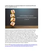 Is SPAC Emerging As An Alternate Option For Conventional IPOs And Private Equities In The US - slide 1